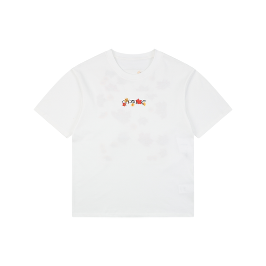 Off-White Maple Leaf Floral Arrow Embroidered T-Shirt