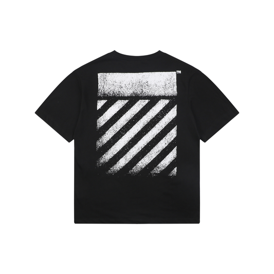 Off-White Inkjet Line Print T-Shirt | Black Short-Sleeve