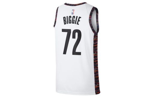 Nike Brooklyn Nets Biggie City Edition SW Fan Edition Basketball Jersey, White