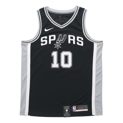 Nike San Antonio Spurs No. 10 Icon Edition Swingman Jersey - Black