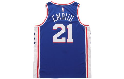 Nike Philadelphia 76ers No. 21 SW Fan Edition Basketball Jersey | Blue
