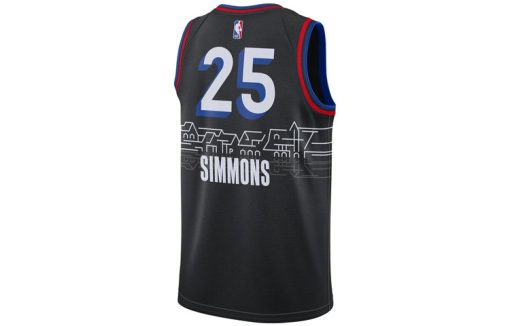 Nike Simmons 76 Team No. 25 SW Fan Edition Basketball Jersey