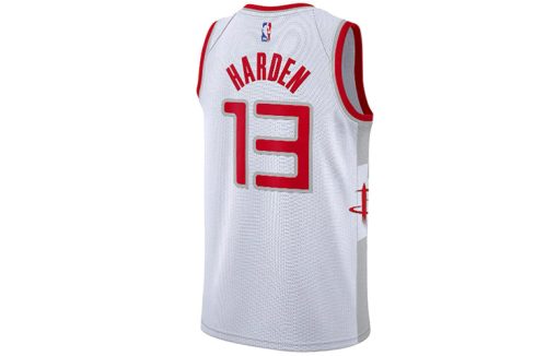 Nike Houston Rockets Harden No. 13 SW Basketball Jersey | White