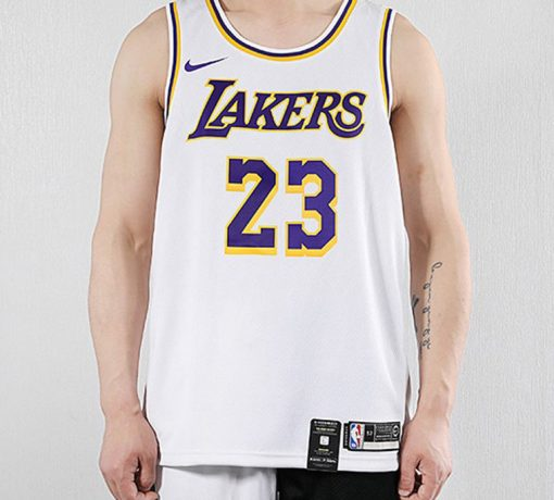 Nike Los Angeles Lakers LeBron James #23 Basketball Jersey, White
