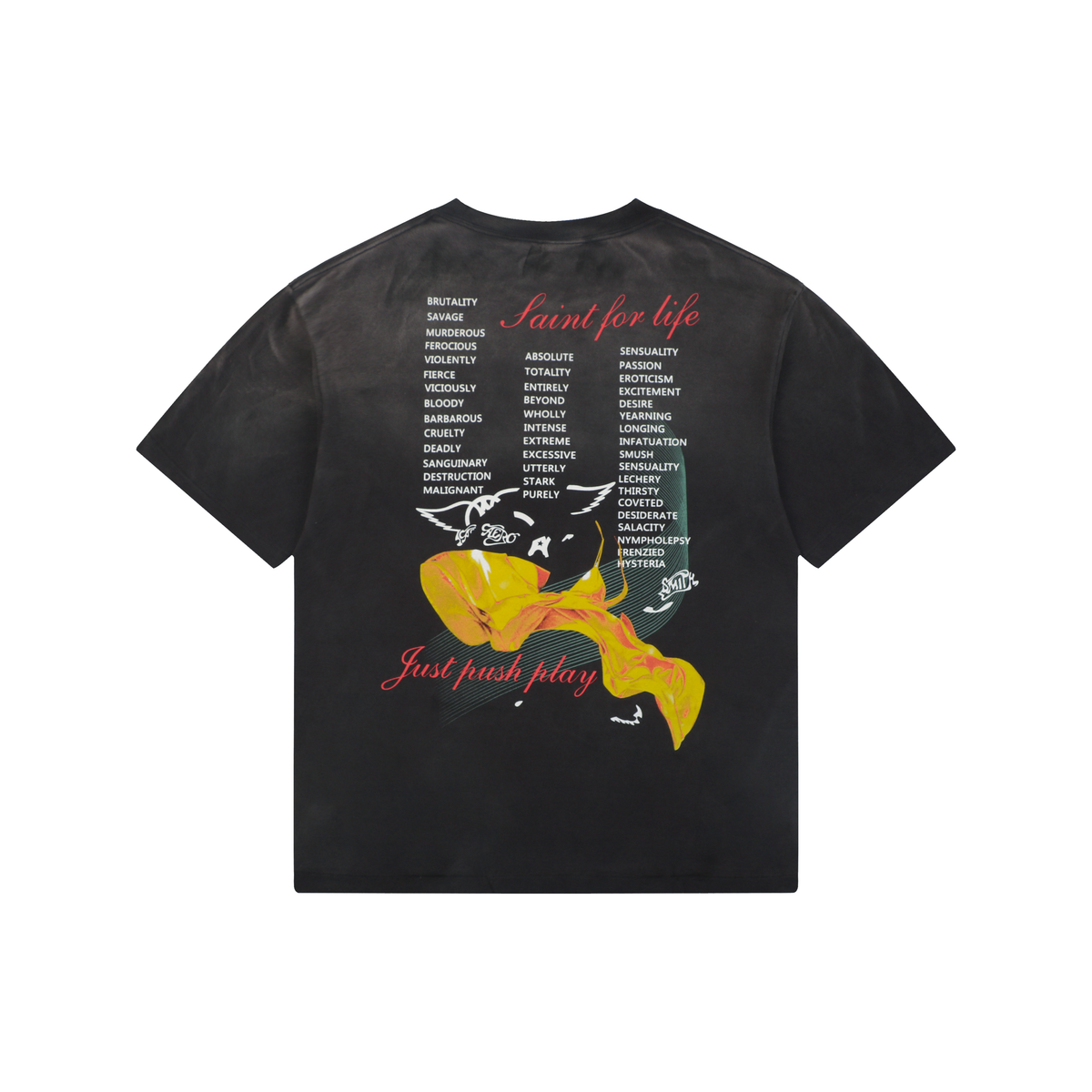 Saint Michael Yellow Dress Mechanical Marilyn Print Short-Sleeve T-Shirt