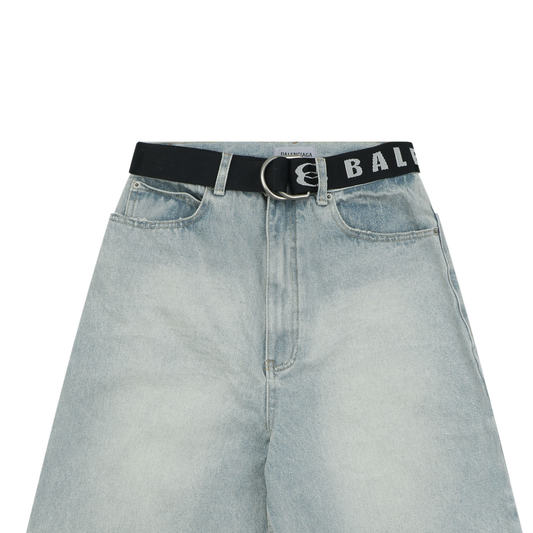 Balenciaga Cropped Denim Shorts
