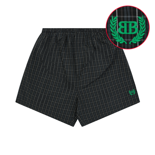 Balenciaga Blue Plaid Shorts