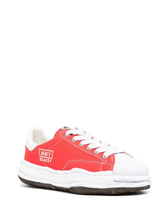 Maison Mihara Yasuhiro Ribbed-Trim Low-Top Sneakers