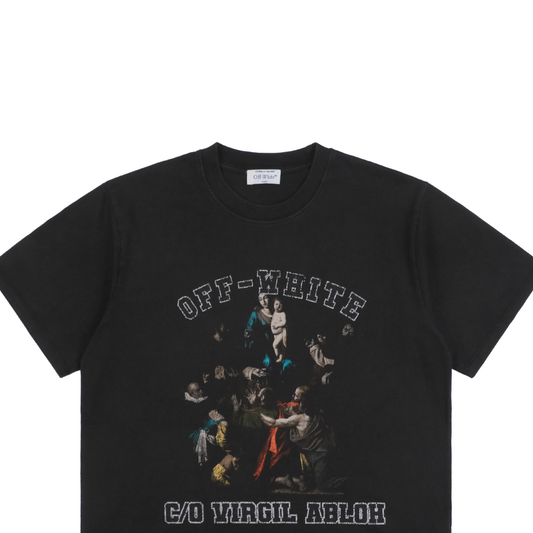 Off-White Madonna Print Washed T-Shirt | Short-Sleeve