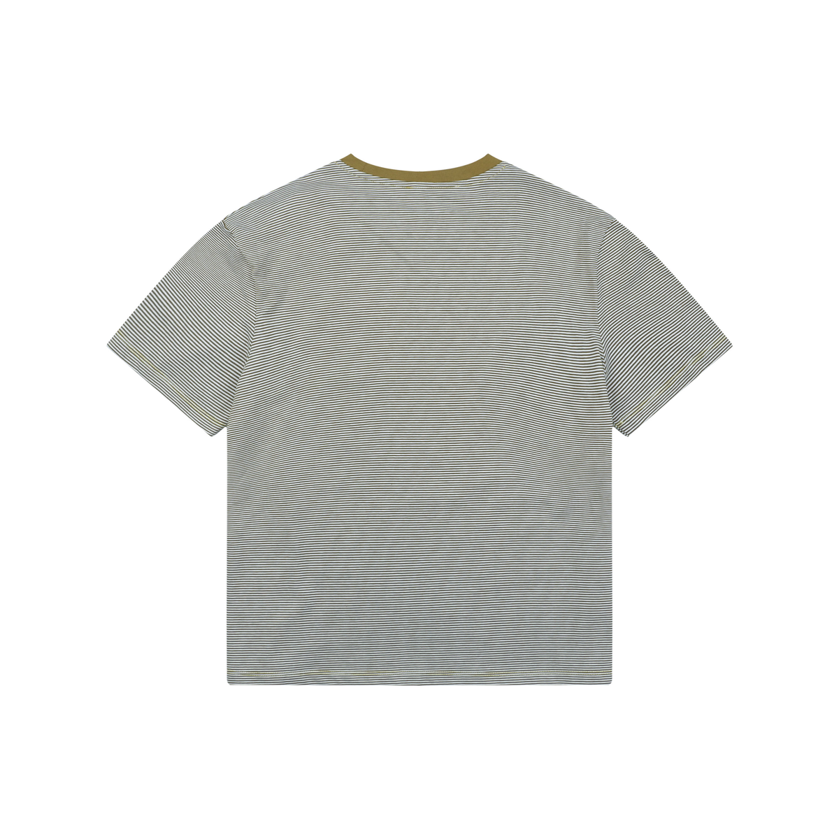 Miu Miu Striped-Collar Short-Sleeve Top - Mustard Yellow