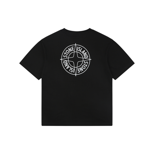 Stone Island Circle Star Logo Print Short-Sleeve T-Shirt