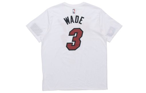 Nike Dwayne Wade Miami Heat Short-Sleeve Jersey, White