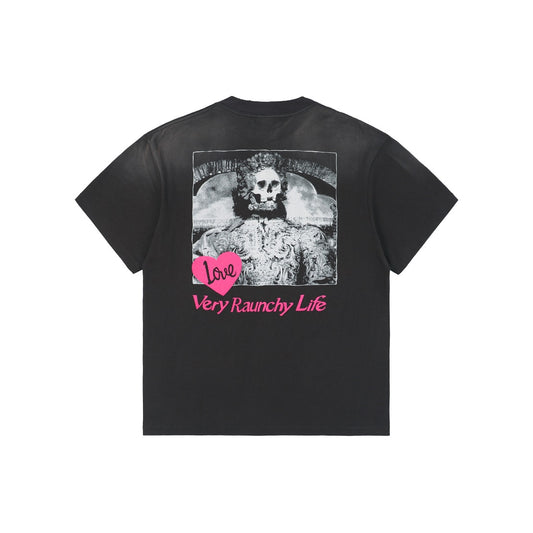Saint Michael SS25 Floral Skull Print Short-Sleeve T-Shirt