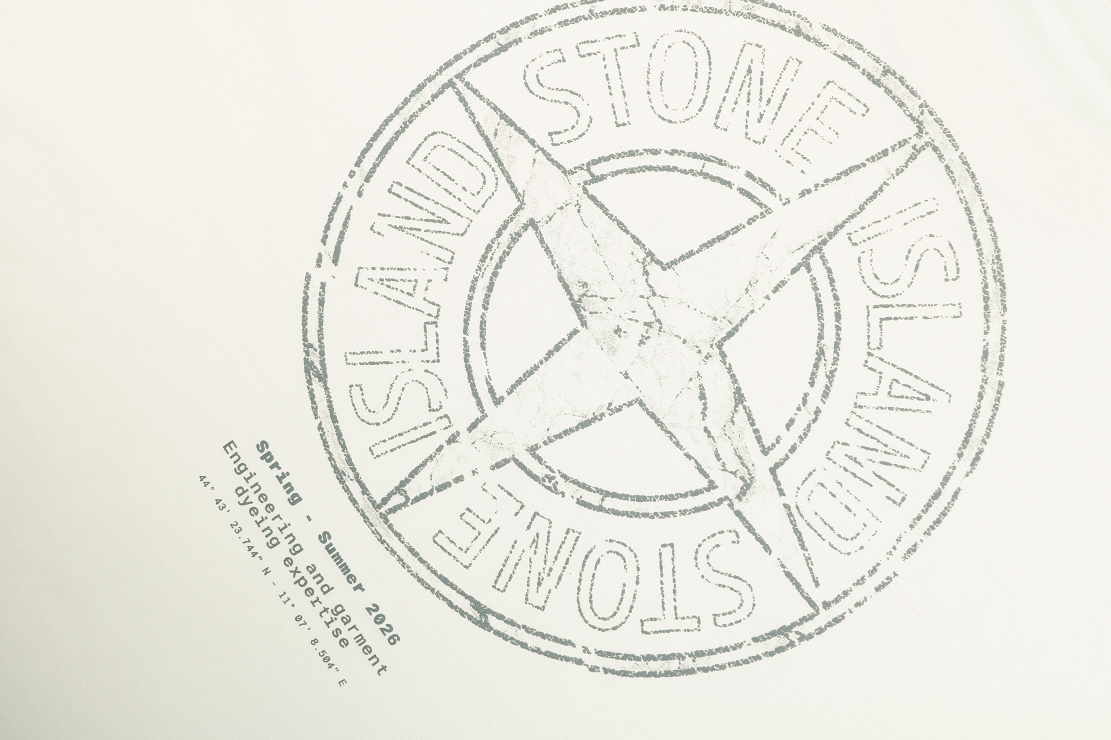 Stone Island Mottled Compass Logo Print T-Shirt | Off-White