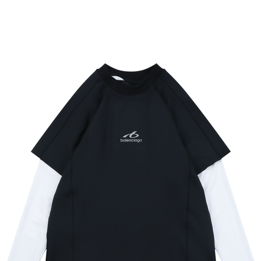 Balenciaga FW26 Chest-Print Paneled T-Shirt – Men's