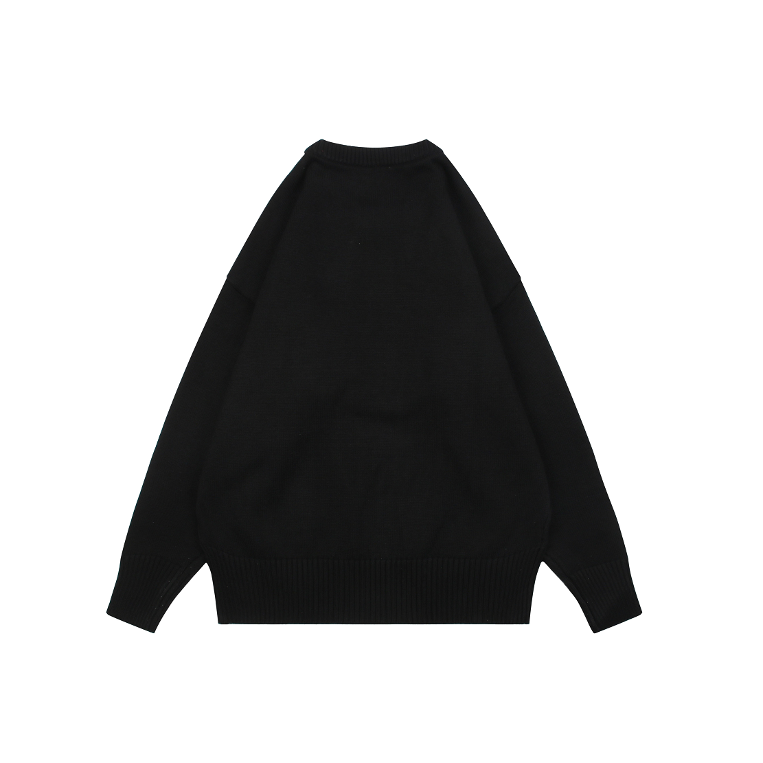 AMI Paris Heart-Intarsia Crew-Neck Sweater - Black