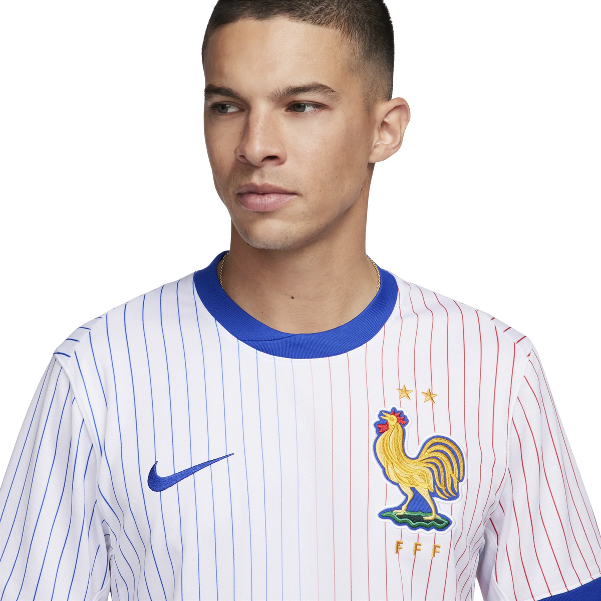 Nike France FFF 24/25 Stadium Away Soccer Jersey – White/Blue