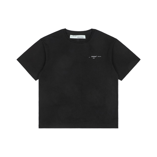 Off-White Watercolor Oil Painting Arrow Print T-Shirt | Black Short-Sleeve