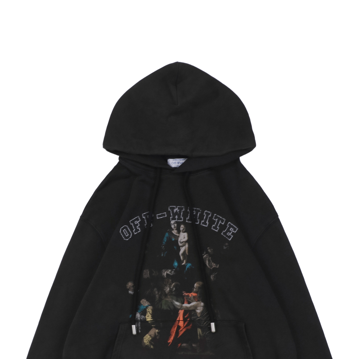 Off-White "Hymn" Virgin Mary Print Hoodie