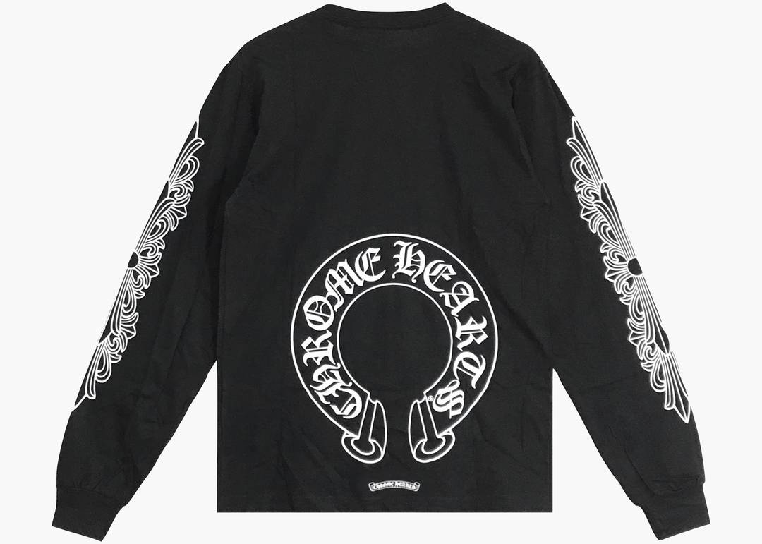 Chrome Hearts Black Horseshoe Long-Sleeve Tee