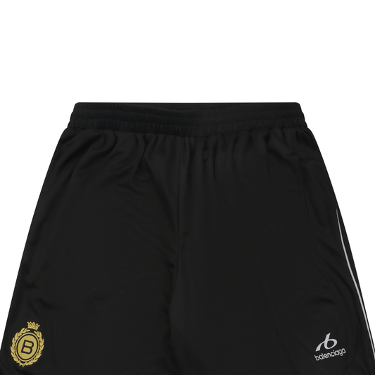Balenciaga FW26 Logo Patch Jersey Shorts – Men's