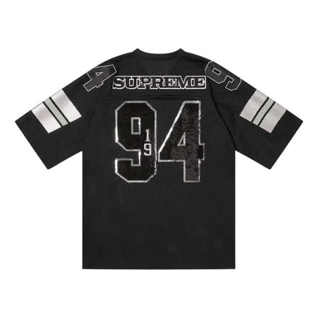 Supreme Sequin Football Jersey – Black