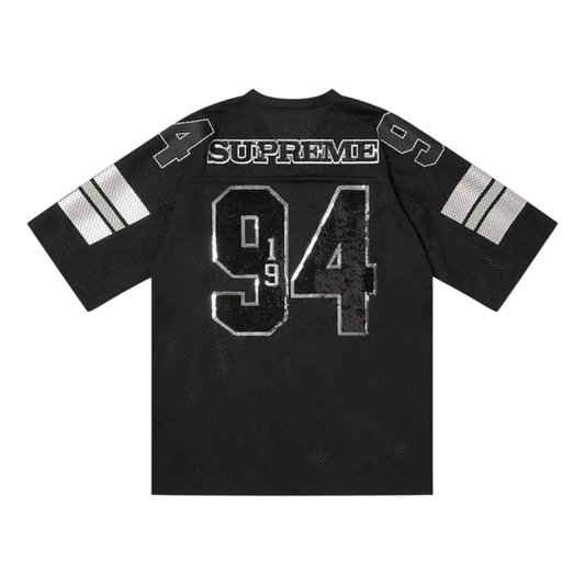 Supreme Sequin Football Jersey – Black