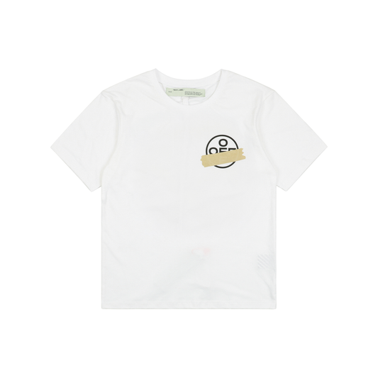 Off-White SS20 Yellow Rubber Arrow Print Short-Sleeve T-Shirt - White
