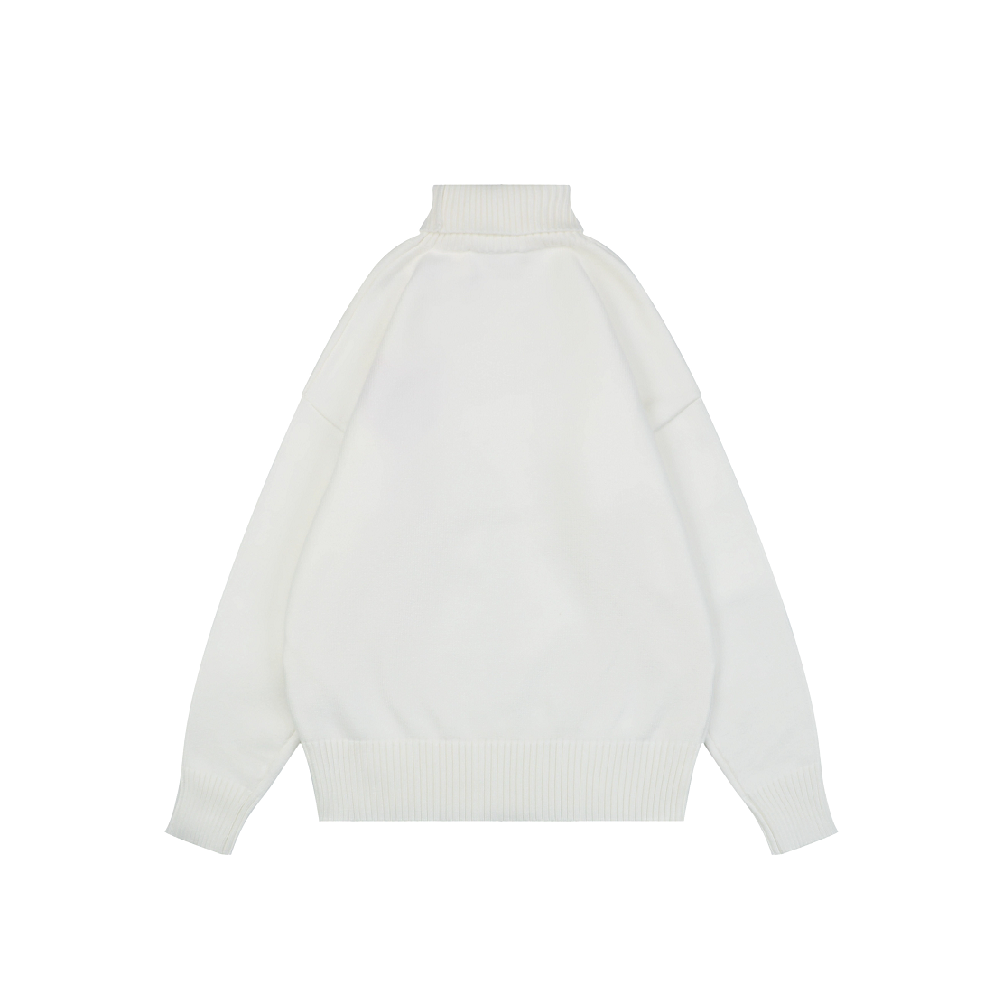 AMI Paris Heart-Jacquard Turtleneck Sweater | Knit Pullover