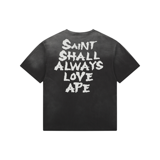 Saint Michael Skull Ape-Head Print Short-Sleeve T-Shirt