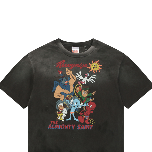Saint Michael Cartoon All-Over Print Short-Sleeve T-Shirt