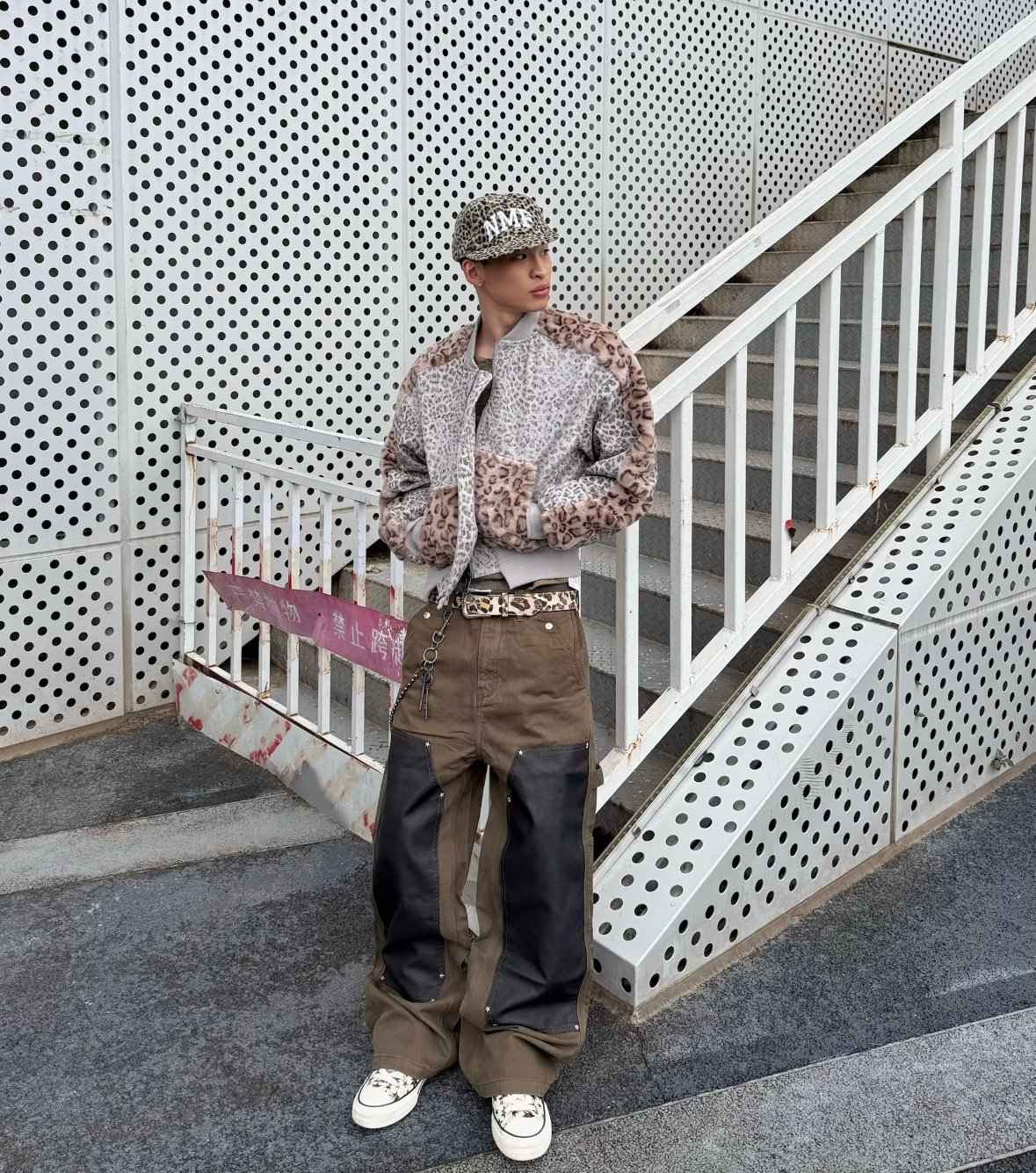 Chrome Hearts 24FW Logger Pants with Leather Panels