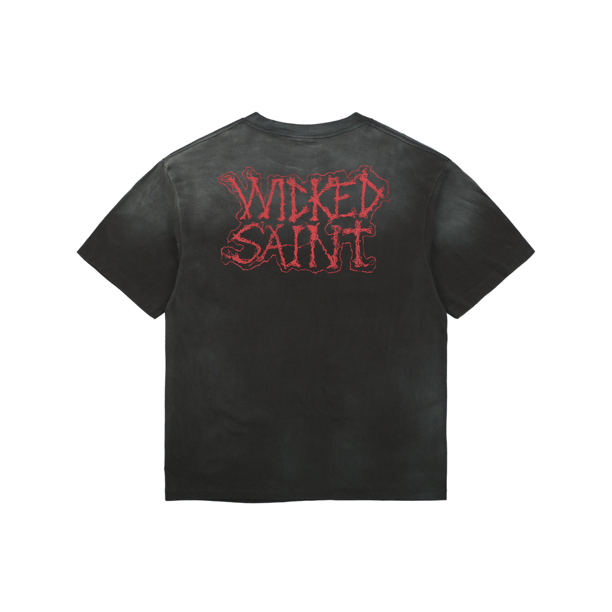 Saint Michael Skull, Devil, and Angel Print Short-Sleeve T-Shirt