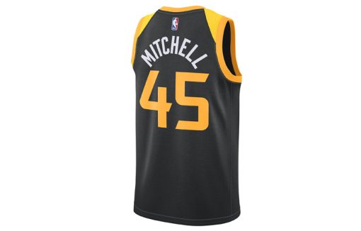 Nike Utah Jazz Donovan Mitchell No. 45 20-21 City Edition Swingman Basketball Jersey, Black