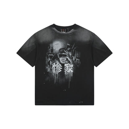 Saint Michael Anime Graphic Short-Sleeve T-Shirt