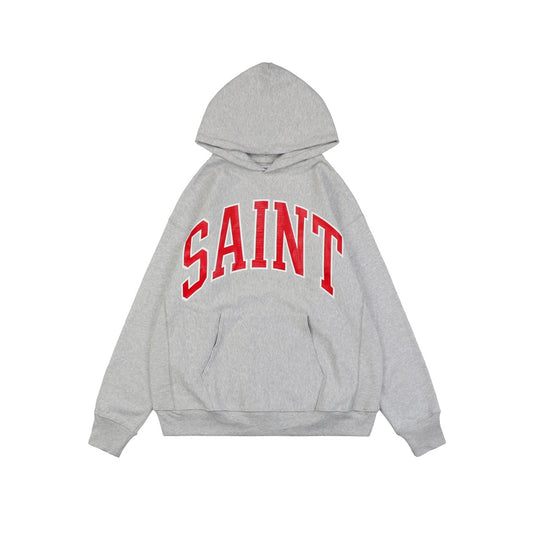 Saint Michael Saint Red Letter Print Hoodie