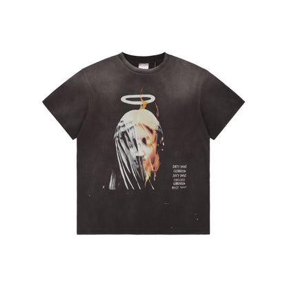 Saint Michael SS25 Angel Veil Madonna Print T-Shirt
