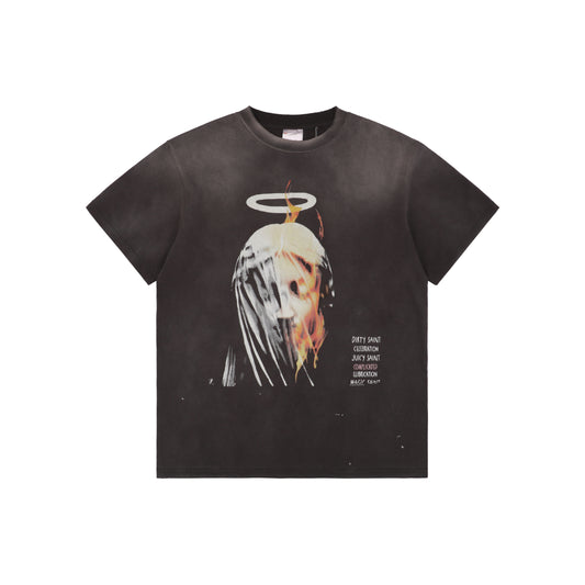 Saint Michael SS25 Angel Veil Madonna Print T-Shirt