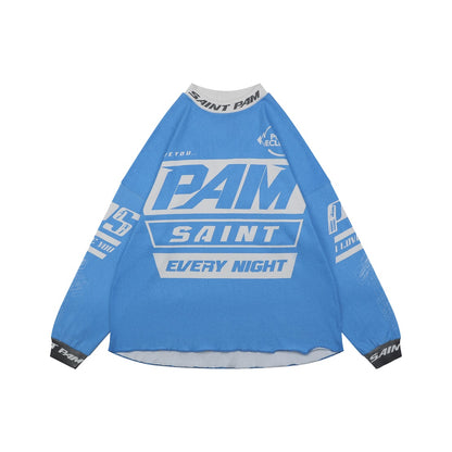 Saint Michael FW25 PAM Racing Printed Long-Sleeve Top