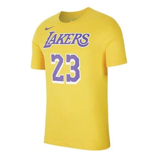 Nike Dri-FIT Los Angeles Lakers LeBron James Short-Sleeve Jersey, Yellow