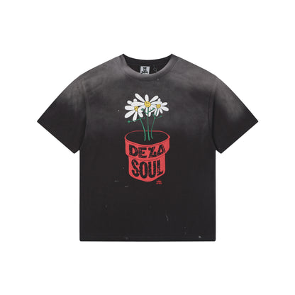 Saint Michael Potted Flower Print Short-Sleeve T-Shirt