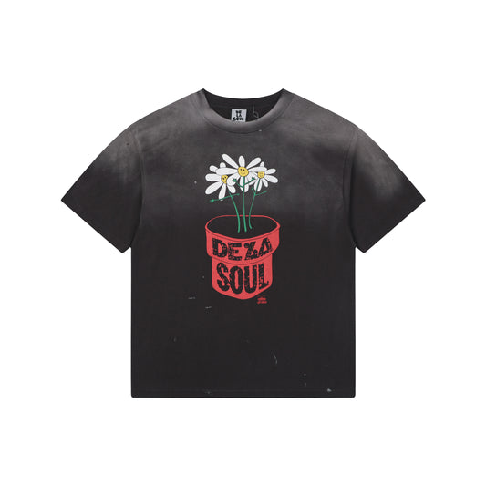 Saint Michael Potted Flower Print Short-Sleeve T-Shirt