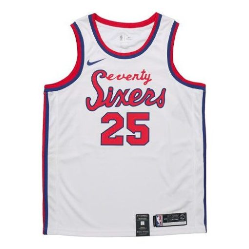 Nike Philadelphia 76ers Simmons #2 White Throwback Swingman Jersey