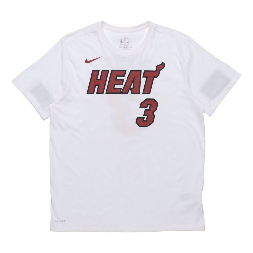 Nike Dwayne Wade Miami Heat Short-Sleeve Jersey, White