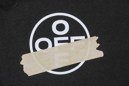 Off-White Yellow Tape Arrow Print T-Shirt | Black Short-Sleeve