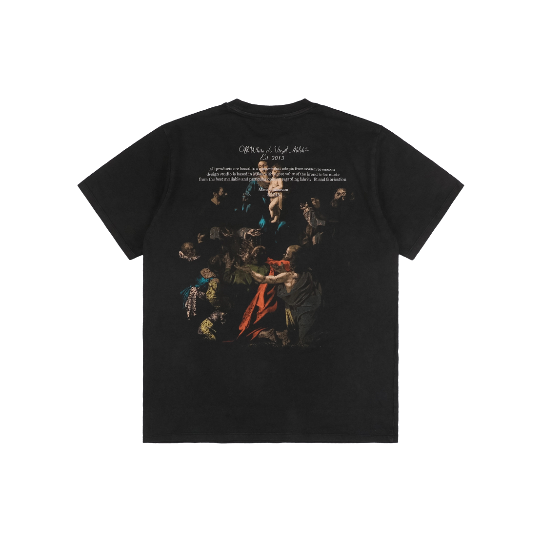 Off-White Back Madonna Print Washed T-Shirt | Short-Sleeve