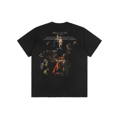 Off-White Back Madonna Print Washed T-Shirt | Short-Sleeve