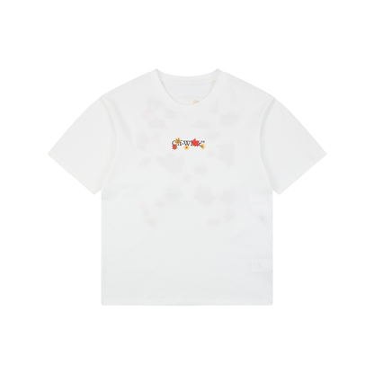 Off-White Maple Leaf Floral Arrow Embroidered T-Shirt