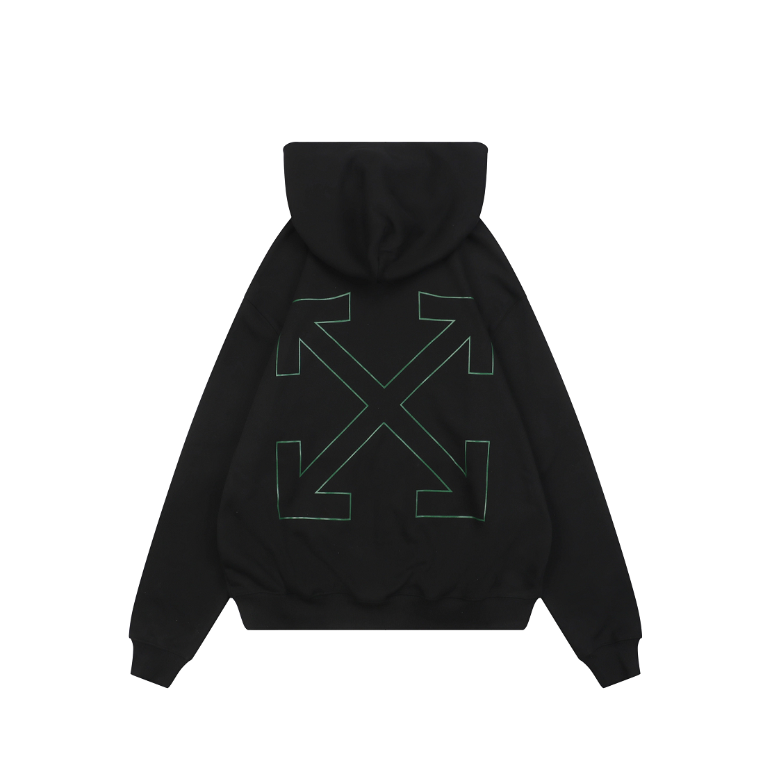 Off-White Crocodile Dollar Bill Print Hoodie – Black | Oversized Graphic Streetwear Sweatshirt