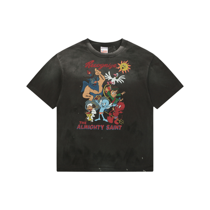 Saint Michael Cartoon All-Over Print Short-Sleeve T-Shirt